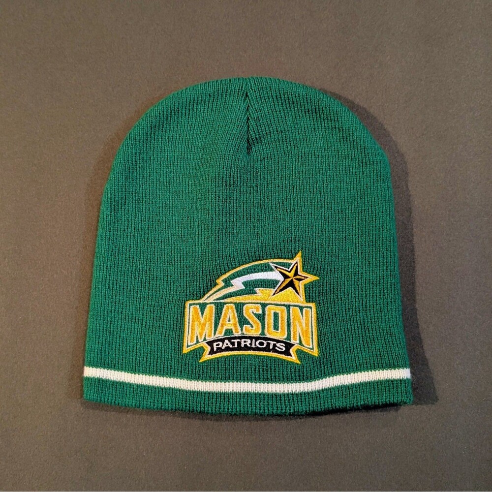 George Mason (GMU) Patriots Winter Beanie Hat Green - NCAA - EUC!